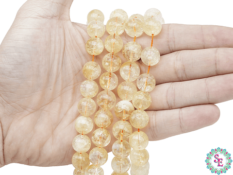 PIEDRA NATURAL LISA CITRINO # 12MM