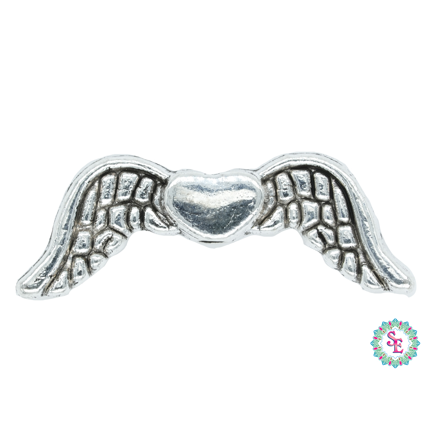 SAMAK PLATEADA CENTRO 11 ALAS CORAZON 20MM  1