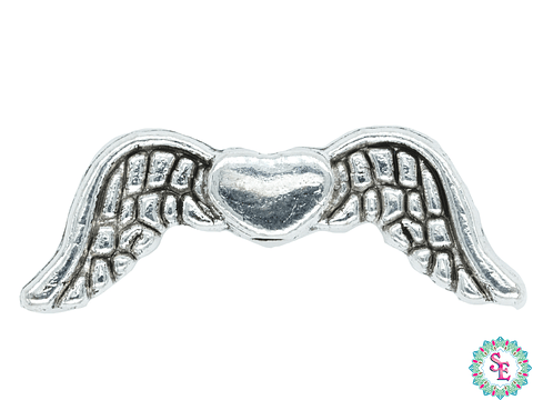 SAMAK PLATEADA CENTRO 11 ALAS CORAZON 20MM 