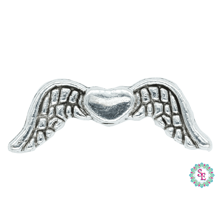 SAMAK PLATEADA CENTRO 11 ALAS CORAZON 20MM  1