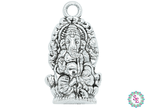 SAMAK PLATEADA DIJE 124  GANESHA 27MM 