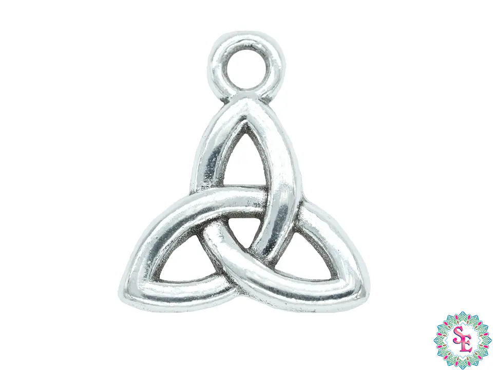 SAMAK PLATEADA DIJE AMULETO CELTA 13MM PAQUETE POR 30 UNIDADES APROX 1
