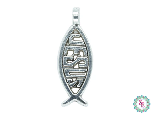 SAMAK PLATEADA DIJE 88JESUS MEDIANO 18MM PAQUETE POR 32 UNIDADES APROX
