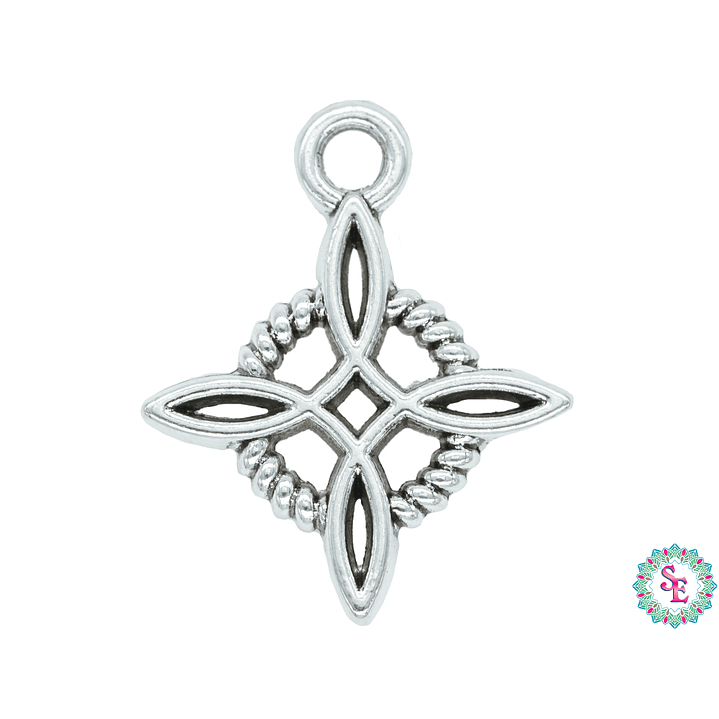 SAMAK PLATEADA DIJE 157 NUDO DE LA BRUJA 18MM 1