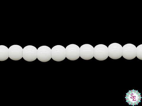 CRISTAL VIDRIO REDONDO LISO BLANCO # 4MM