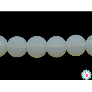 CRISTAL VIDRIO REDONDO LISO OPALO # 8MM