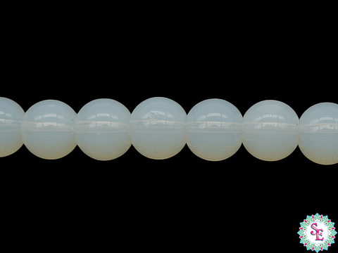 CRISTAL VIDRIO REDONDO LISO OPALO # 6MM