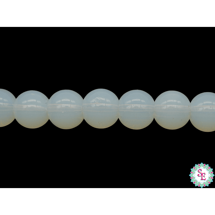 CRISTAL VIDRIO REDONDO LISO OPALO # 6MM 1