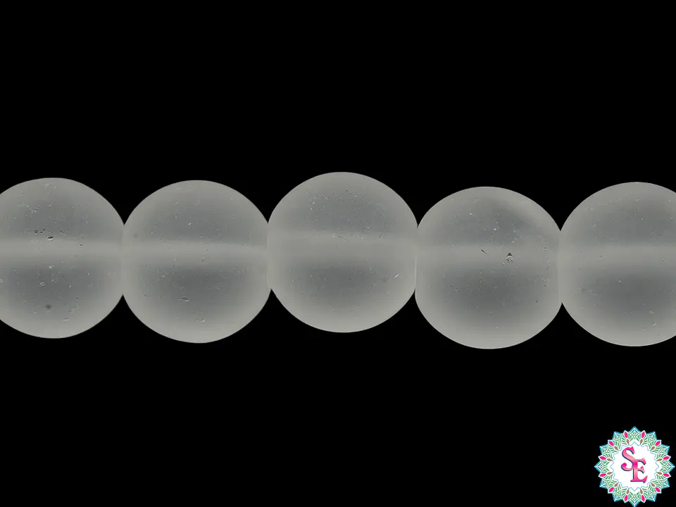 CRISTAL VIDRIO REDONDO LISO HIELO TRANSPARENTE # 8MM 1