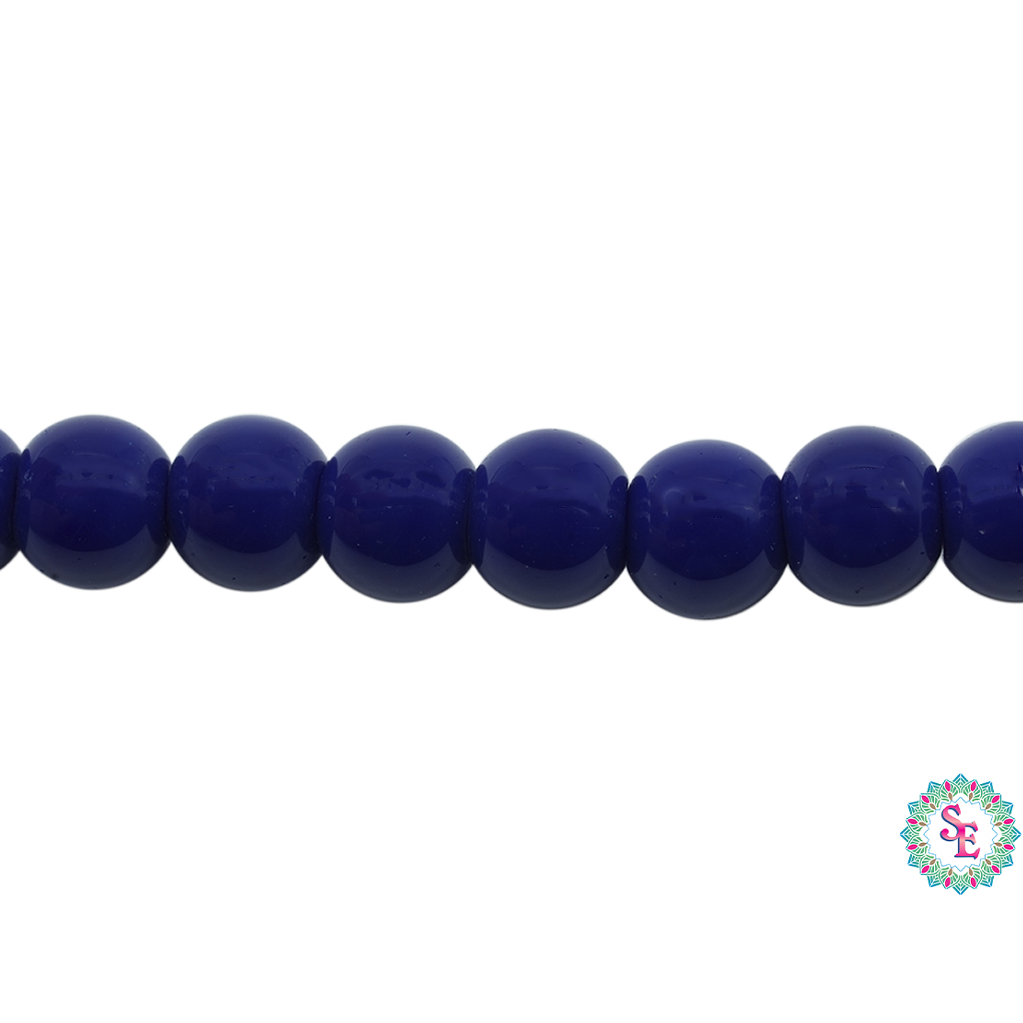 CRISTAL VIDRIO REDONDO LISO AZUL REY # 6MM 1