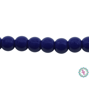 CRISTAL VIDRIO REDONDO LISO AZUL REY # 6MM