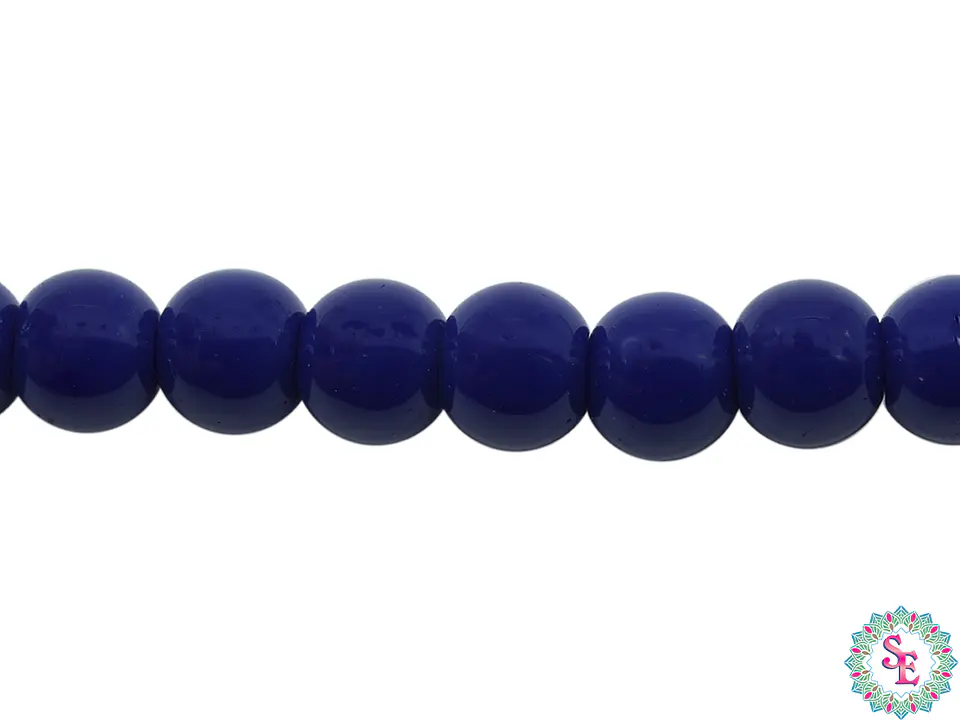CRISTAL VIDRIO REDONDO LISO AZUL REY # 6MM 1