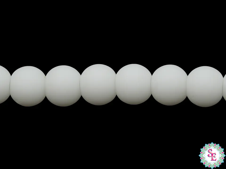 CRISTAL VIDRIO REDONDO LISO BLANCO MATE # 6MM  1
