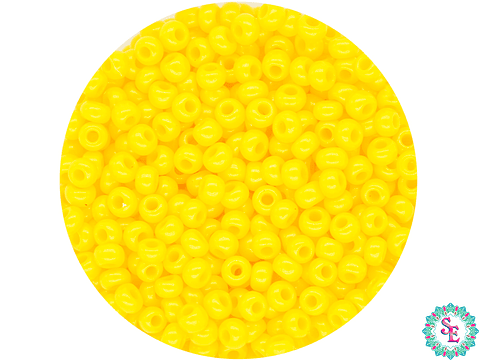 CHAQUIRA CHECA 10/0 (2MM) AMARILLO PAQUETE X 20 GRAMOS (2020 UND APROX)