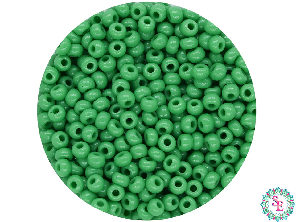 CZECH BEADS 10/0 (2MM) GREEN PACKAGE X 20 GRAMS (2020 UND APPROX) 1