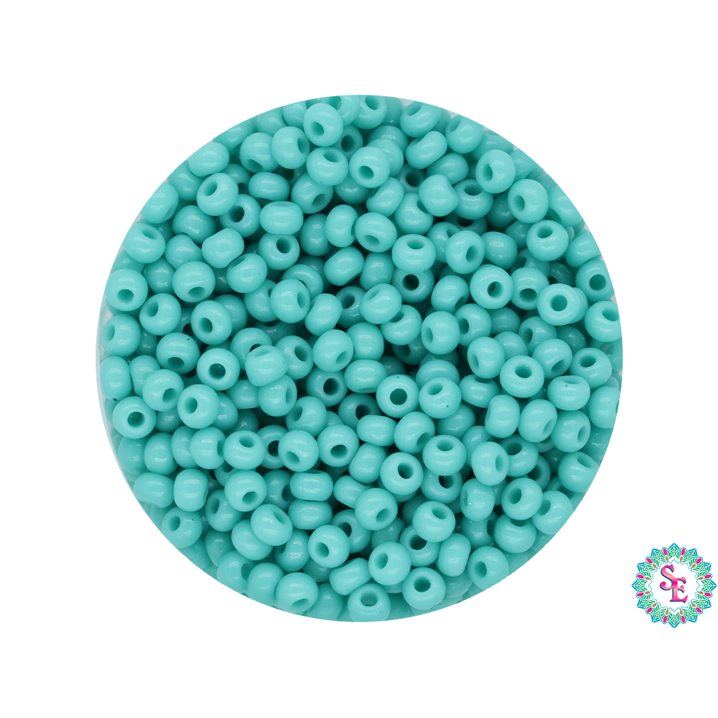 CZECH BEADS 10/0 (2MM) STRONG MINT GREEN PACKAGE X 20 GRAMS (2020 UND APPROX) 1