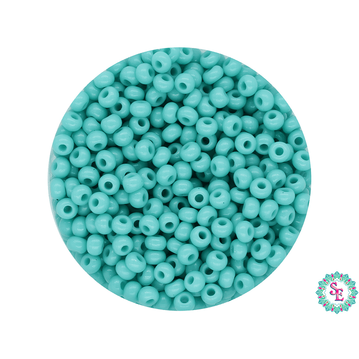 CZECH BEADS 10/0 (2MM) STRONG MINT GREEN PACKAGE X 20 GRAMS (2020 UND APPROX) 1