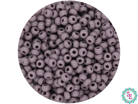 CHAQUIRA CHECA 10/0 (2MM) MORADO CLARO PAQUETE X 20 GRAMOS (2020 UND APROX)
