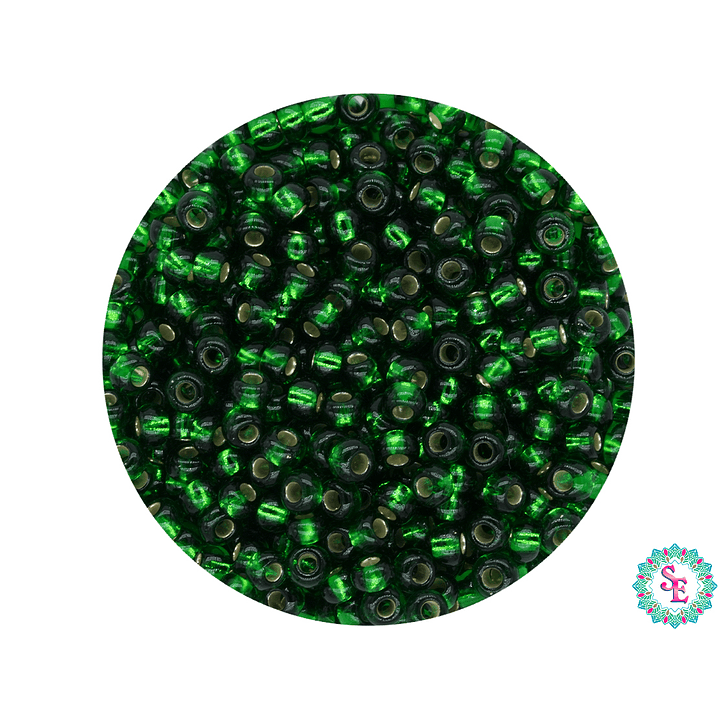 CZECH BEADS 10/0 (2MM) BRIGHT GREEN X 20 GRAMS (2020 UND APPROX) 1