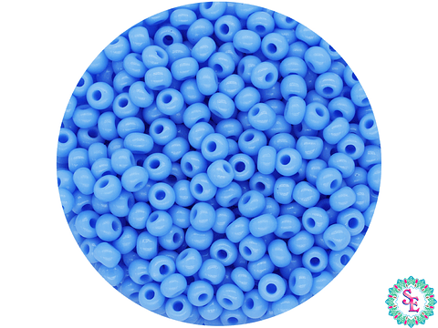 CHAQUIRA CHECA 10/0 (2MM) AZUL HORTENCIA PAQUETE X 20 GRAMOS (2020 UND APROX)