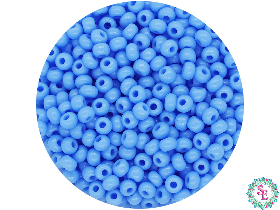 CHAQUIRA CHECA 10/0 (2MM) AZUL HORTENCIA PAQUETE X 20 GRAMOS (2020 UND APROX) 1