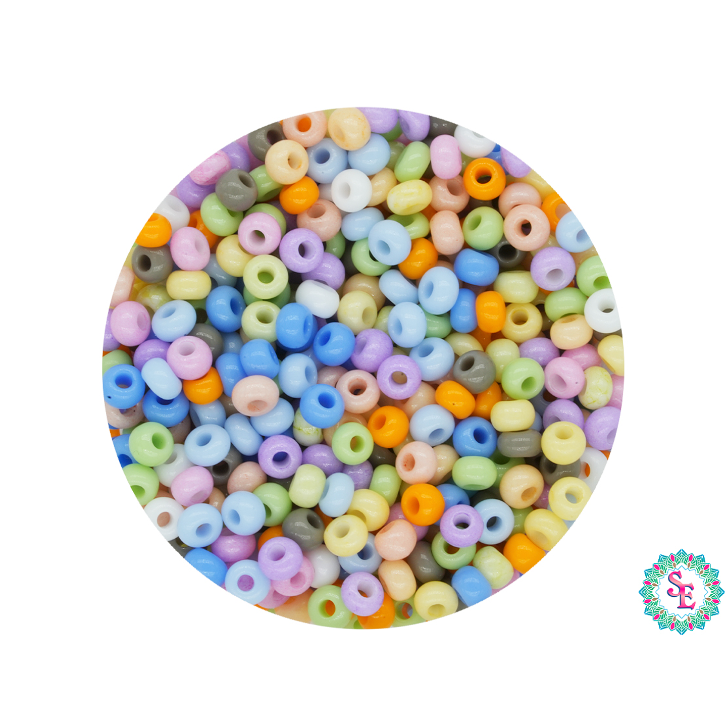 CZECH BEADS 10/0 (2MM) PASTEL MIX X 20 GRAMS (2020 UND APPROX) 1
