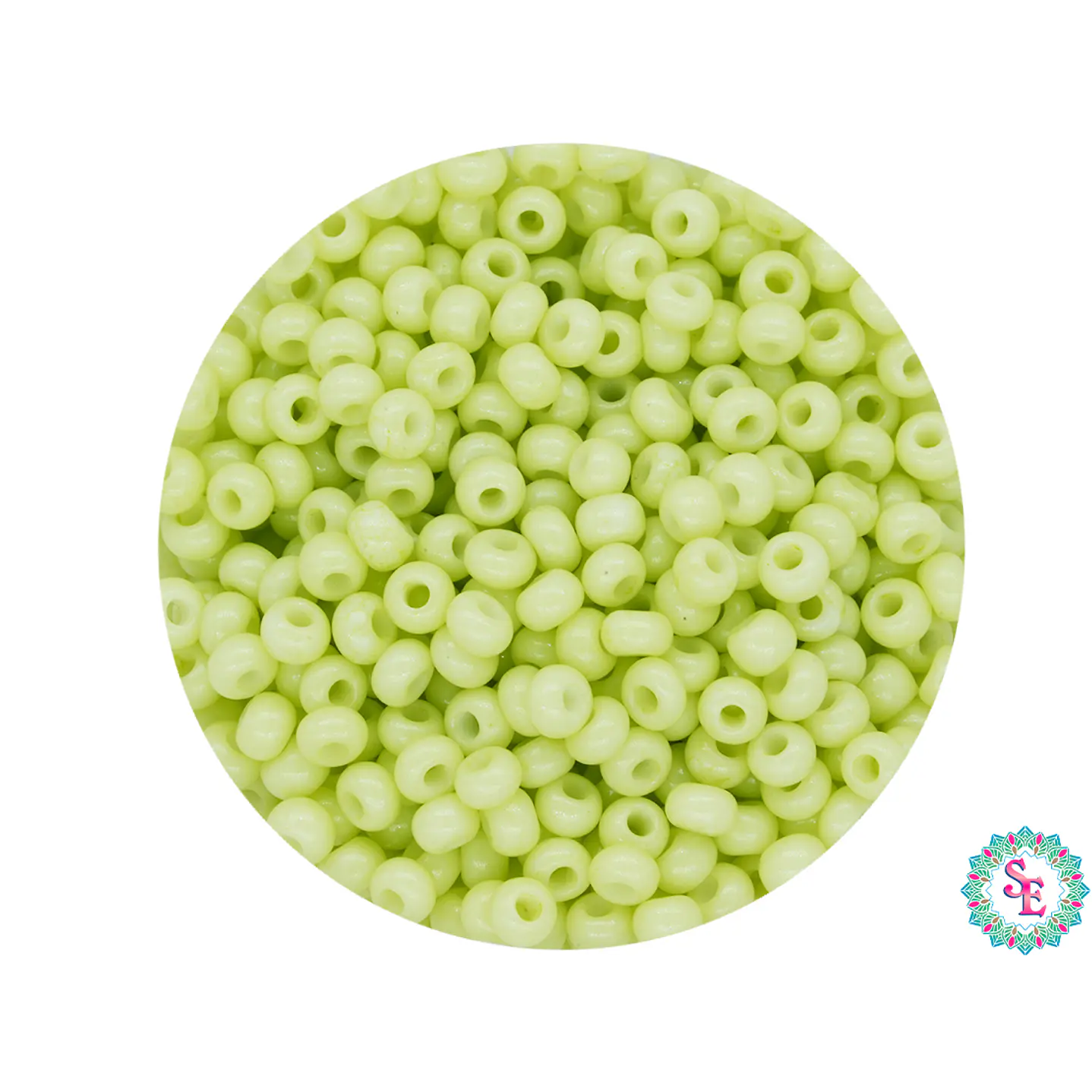 CZECH BEADS 10/0 (2MM) PASTEL GREEN X 20 GRAMS (2020 UND APPROX) 1
