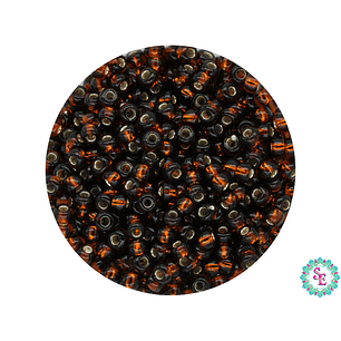 CHAQUIRA CHECA 10/0 (2MM) OCRE OSCURO BRILLANTE X 20 GRAMOS (2020 UND APROX)