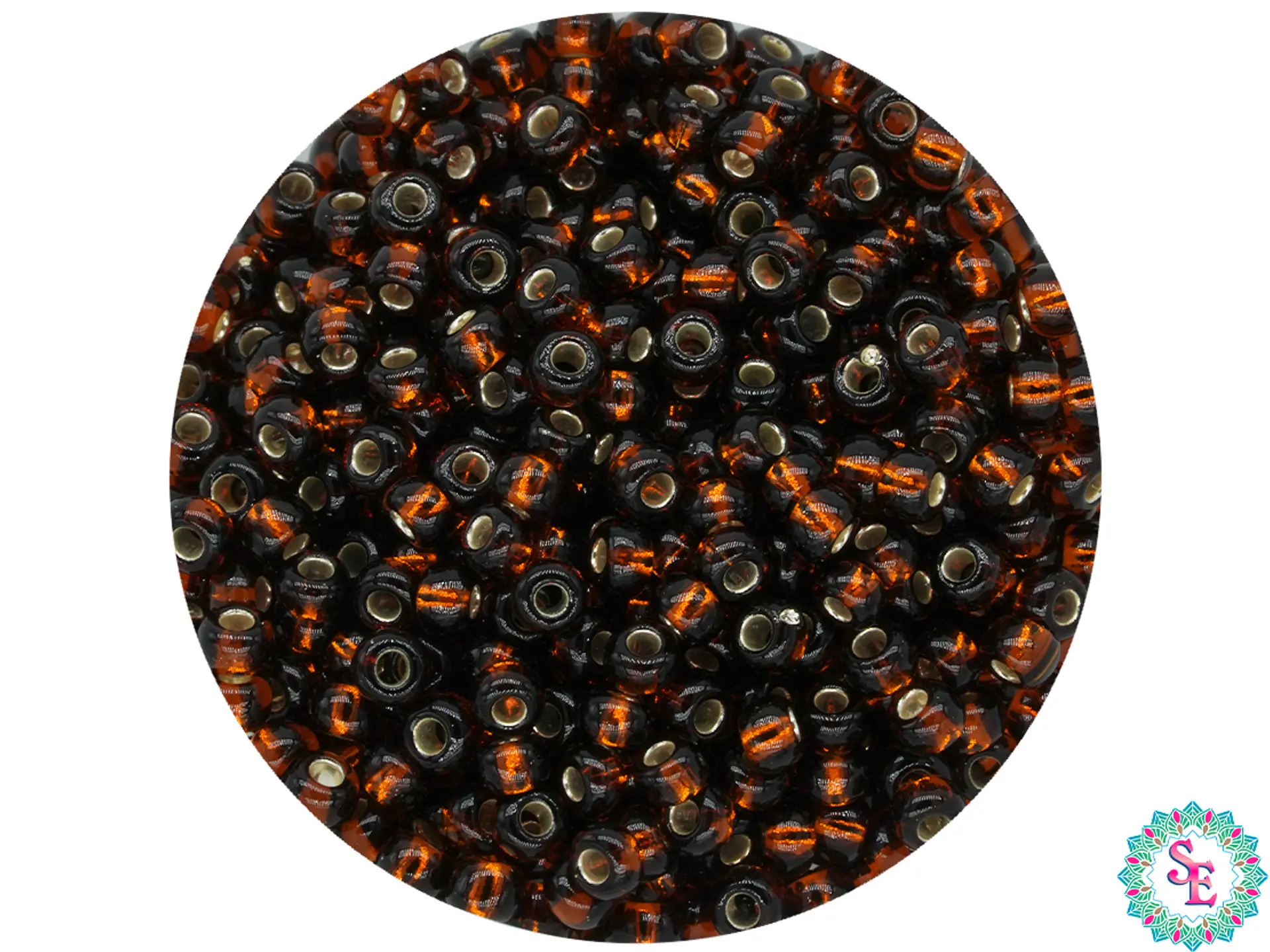 CHAQUIRA CHECA 10/0 (2MM) OCRE OSCURO BRILLANTE X 20 GRAMOS (2020 UND APROX) 1