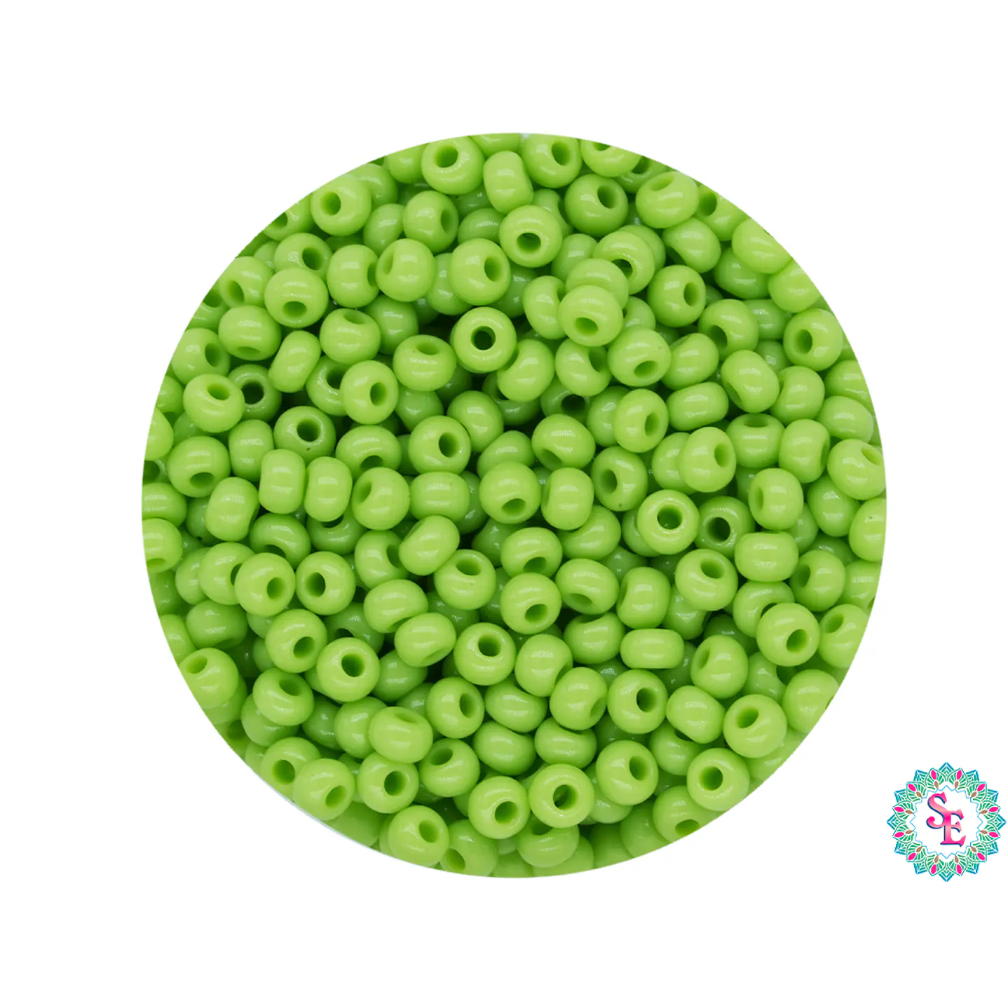 CZECH BEADS 10/0 (2MM) GREEN BICHE STRONG X 20 GRAMS (2020 UND APPROX) 1