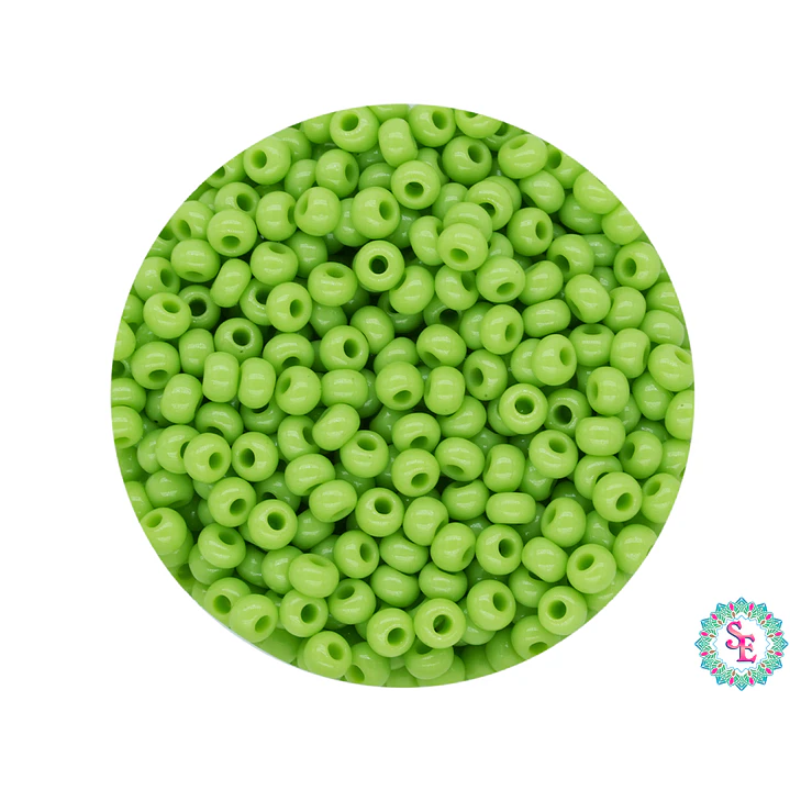 CZECH BEADS 10/0 (2MM) GREEN BICHE STRONG X 20 GRAMS (2020 UND APPROX) 1