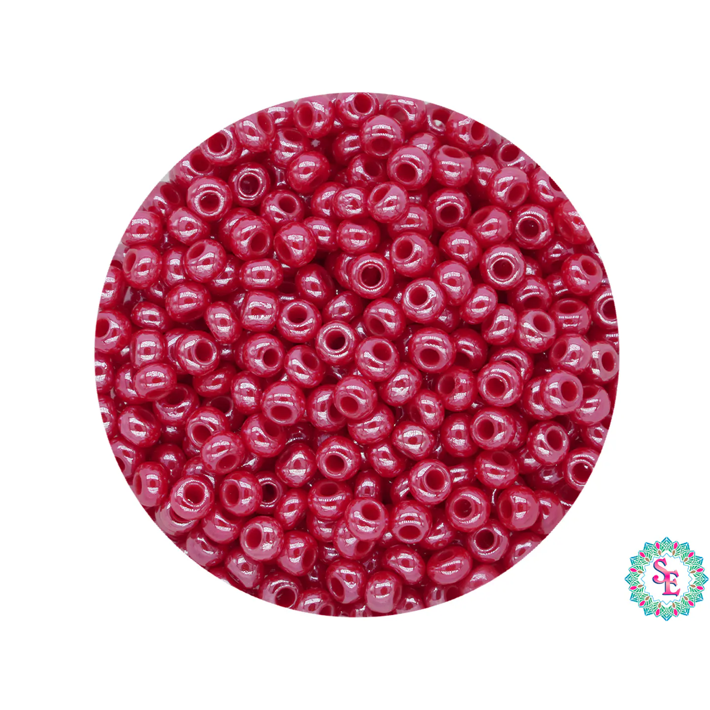 CZECH BEADS 10/0 (2MM) RED PEARL X 20 GRAMS (2020 UND APPROX) 1