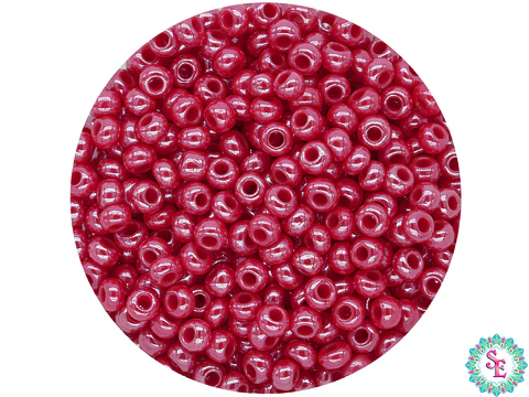 CHAQUIRA CHECA 10/0 (2MM) ROJO PERLADO X 20 GRAMOS (2020 UND APROX)
