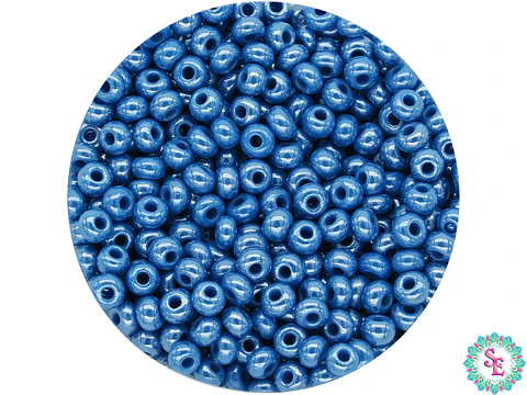 CHAQUIRA CHECA 10/0 (2MM) AZUL CLARO PERLADO X 20 GRAMOS (2020 UND APROX)