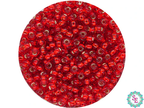 CZECH BEADS 10/0 (2MM) BRILLIANT RED PACKAGE X 20 GRAMS (2020 UND APPROX)