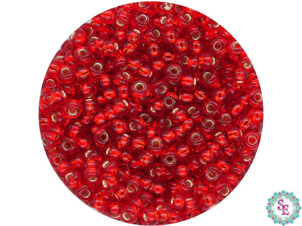 CZECH BEADS 10/0 (2MM) BRILLIANT RED PACKAGE X 20 GRAMS (2020 UND APPROX) 1