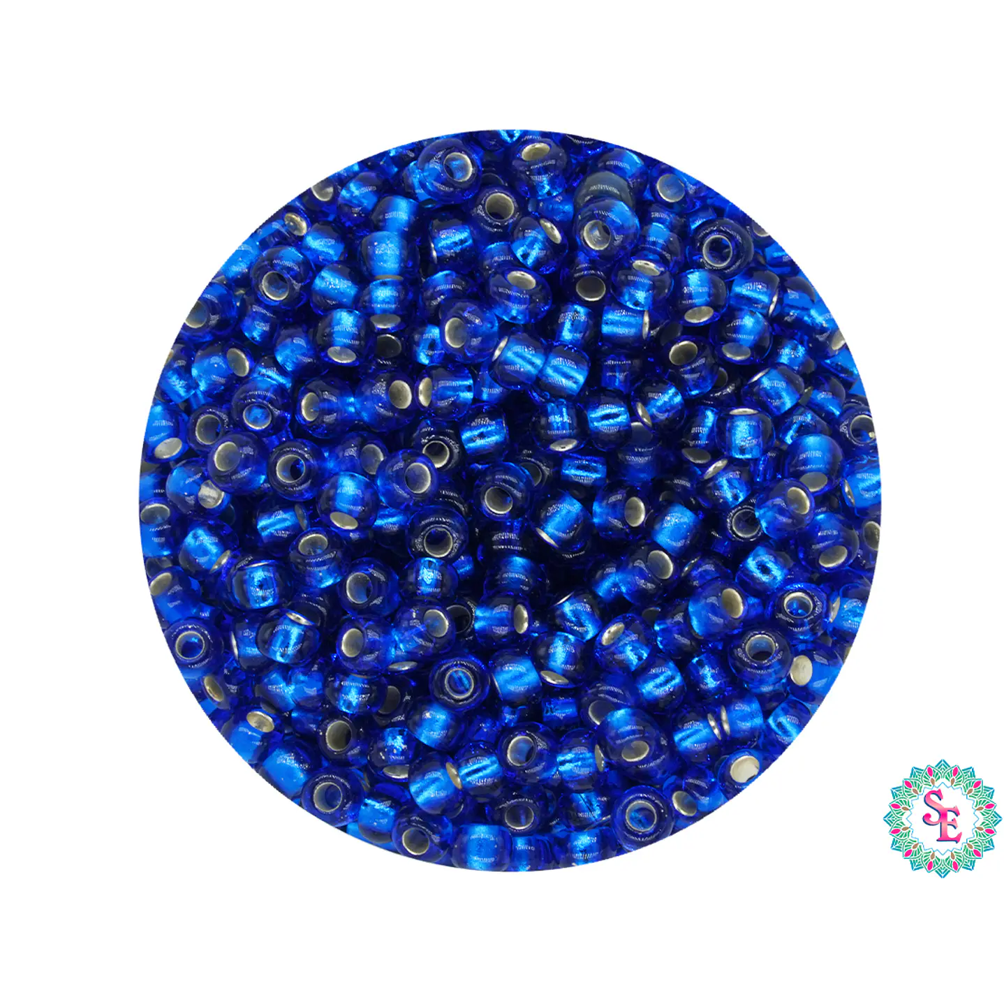 CHAQUIRA CHECA 10/0 (2MM) AZUL REY BRILLANTE  PAQUETE X 20 GRAMOS (2020 UND APROX)   1