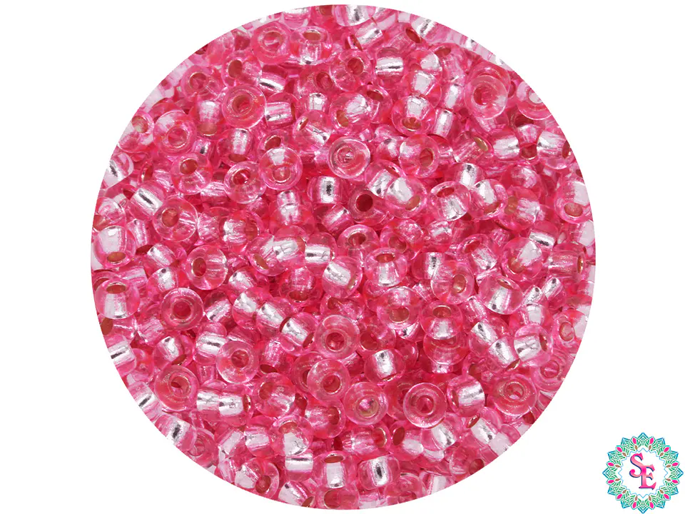 CHAQUIRA CHECA 10/0 (2MM) ROSADO BRILLANTE PAQUETE X 20 GRAMOS (2020 UND APROX) 1