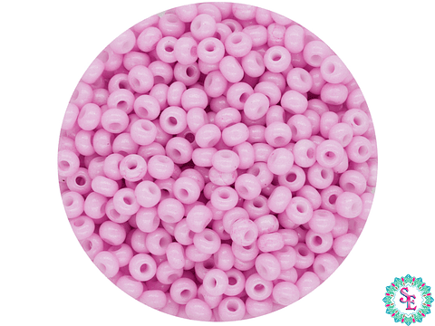 CHAQUIRA CHECA 10/0 (2MM) ROSADO PAQUETE X 20 GRAMOS (2020 UND APROX)