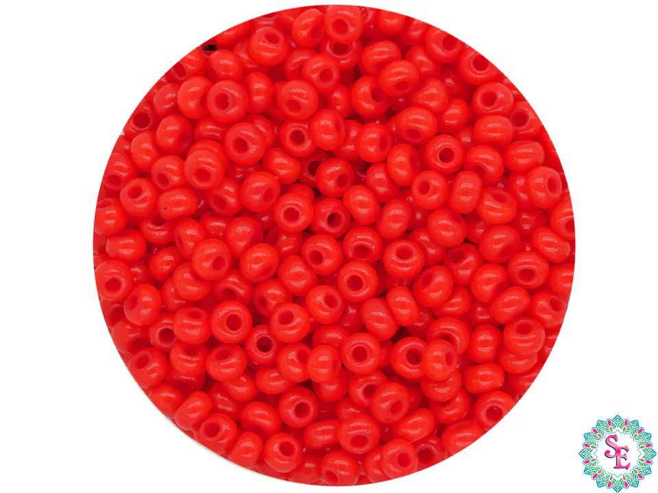 CHAQUIRA CHECA 10/0 (2MM) ROJO PAQUETE X 20 GRAMOS (2020UNIDADES A´PROX) 1