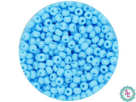 CHAQUIRA CHECA 10/0 (2MM) AZUL CLARO PAQUETE X 20 GRAMOS (2020 UND APROX)