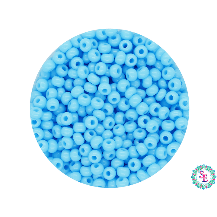 CHAQUIRA CHECA 10/0 (2MM) AZUL CLARO PAQUETE X 20 GRAMOS (2020 UND APROX) 1