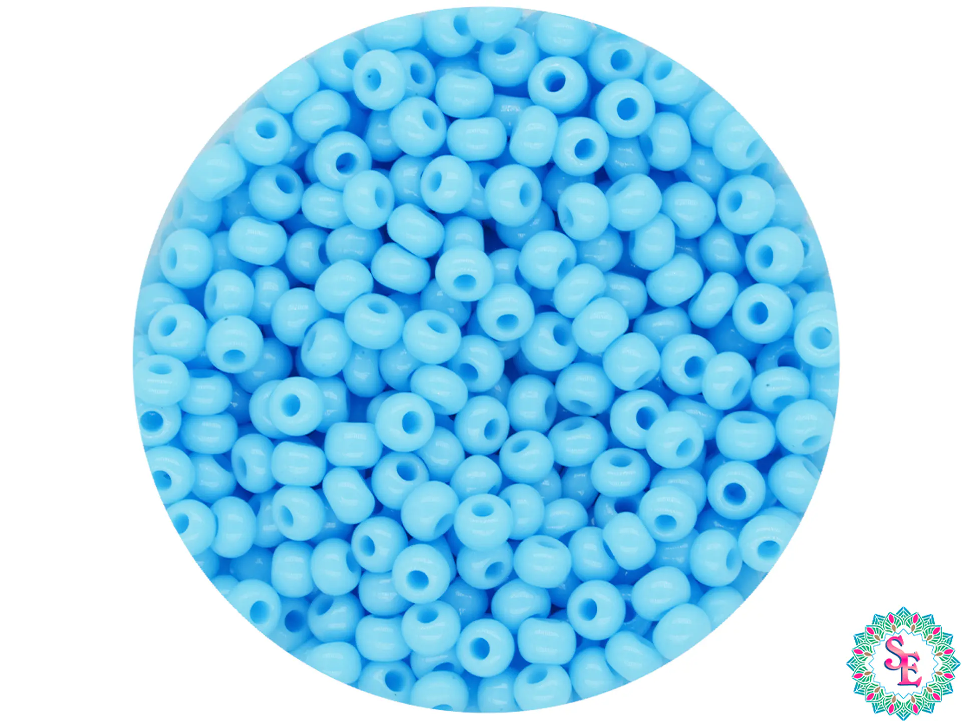 CHAQUIRA CHECA 10/0 (2MM) AZUL CLARO PAQUETE X 20 GRAMOS (2020 UND APROX) 1
