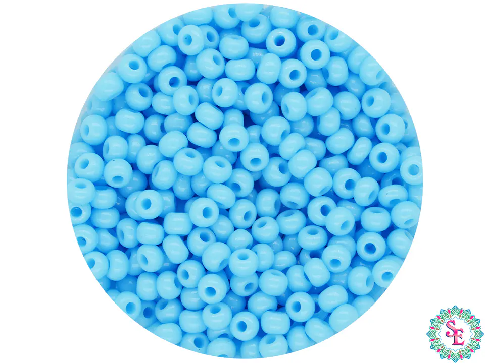 CHAQUIRA CHECA 10/0 (2MM) AZUL CLARO PAQUETE X 20 GRAMOS (2020 UND APROX) 1