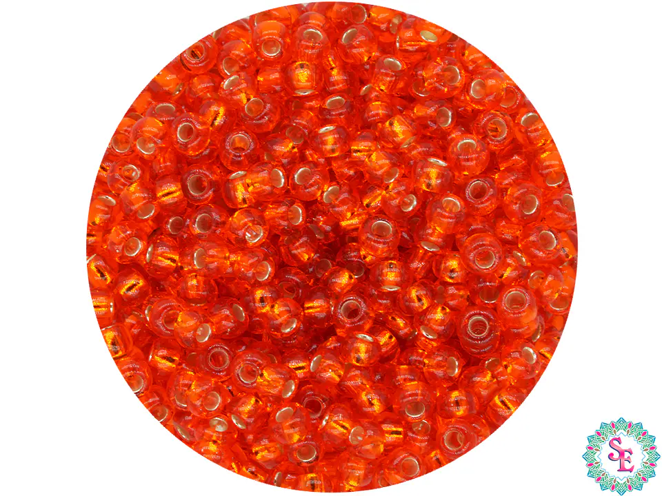 CZECH BEADS 10/0 (2MM) BRIGHT ORANGE X 20 GRAMS (2020 UND APPROX) 1