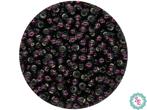 CHAQUIRA CHECA 10/0 (2MM) MORADO BRILLANTE X 20 GRAMOS (2020 UND APROX)