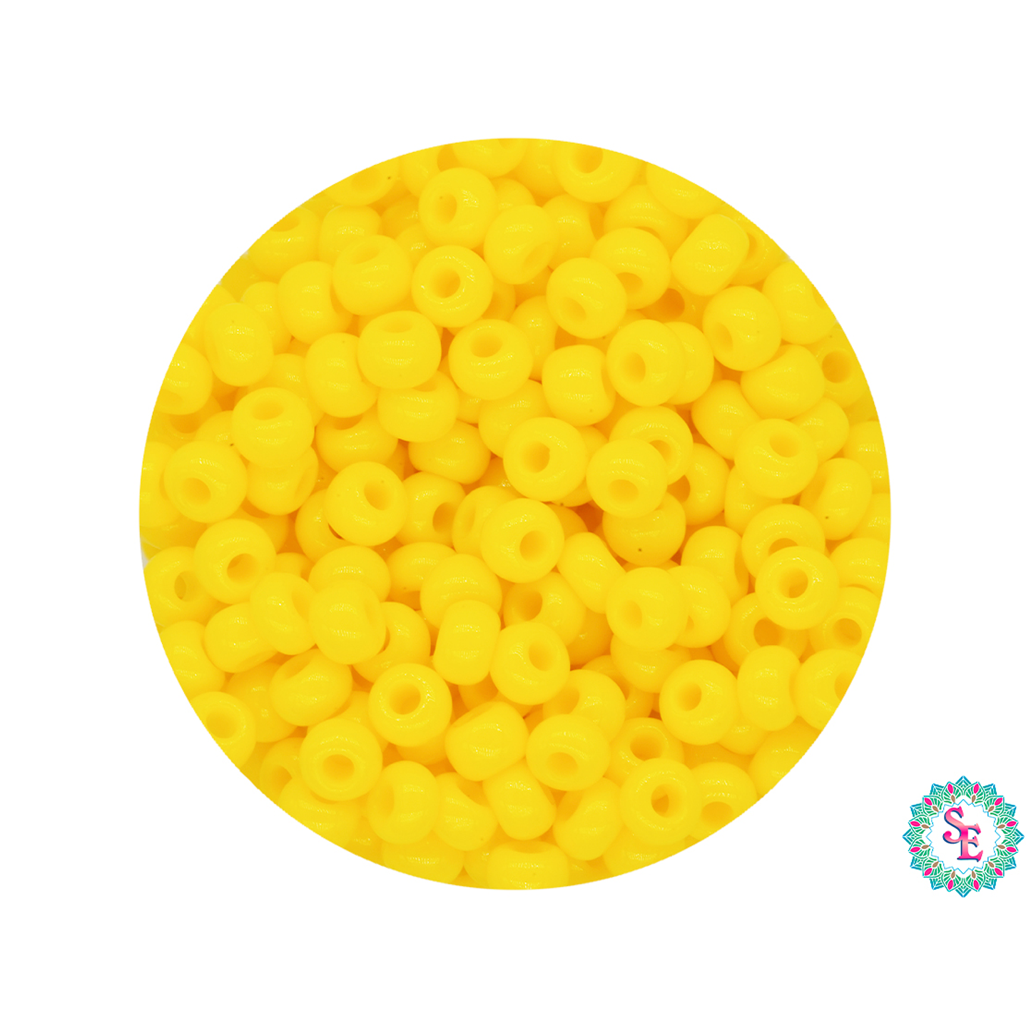 CZECH BEADS 8/0 (3MM) YELLOW X 20 GRAMS (792 UND APPROX) 1