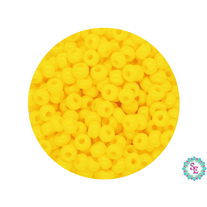 CZECH BEADS 8/0 (3MM) YELLOW X 20 GRAMS (792 UND APPROX) 1