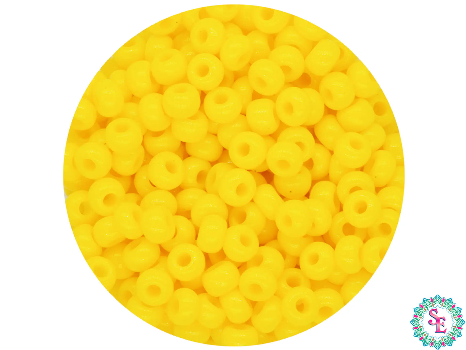 CZECH BEADS 8/0 (3MM) YELLOW X 20 GRAMS (792 UND APPROX) 1
