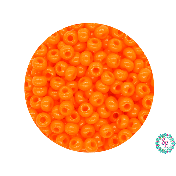 CZECH BEADS 8/0 (3MM) ORANGE X 20 GRAMS (792 UND APPROX) 1